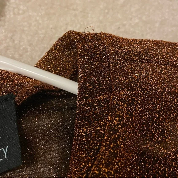 Cynthia Rowley copper metallic tease sheer dress X-small NWT - Picture 10 of 10